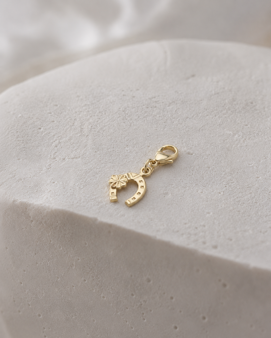 The Fortune Horseshoe Charm vergoldet als klares Produktbild